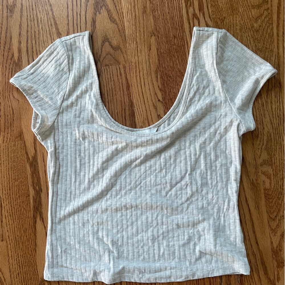 H&M Scoop Neck Ribbed Top